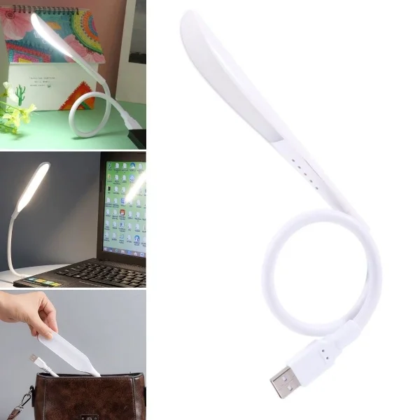 Kompakt USB Beyaz 14 Ledli 3 Kademeli Dokunmatik Okuma Lambası