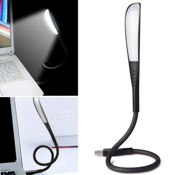 Kompakt USB Siyah 14 Ledli 3 Kademeli Dokunmatik Okuma Lambası