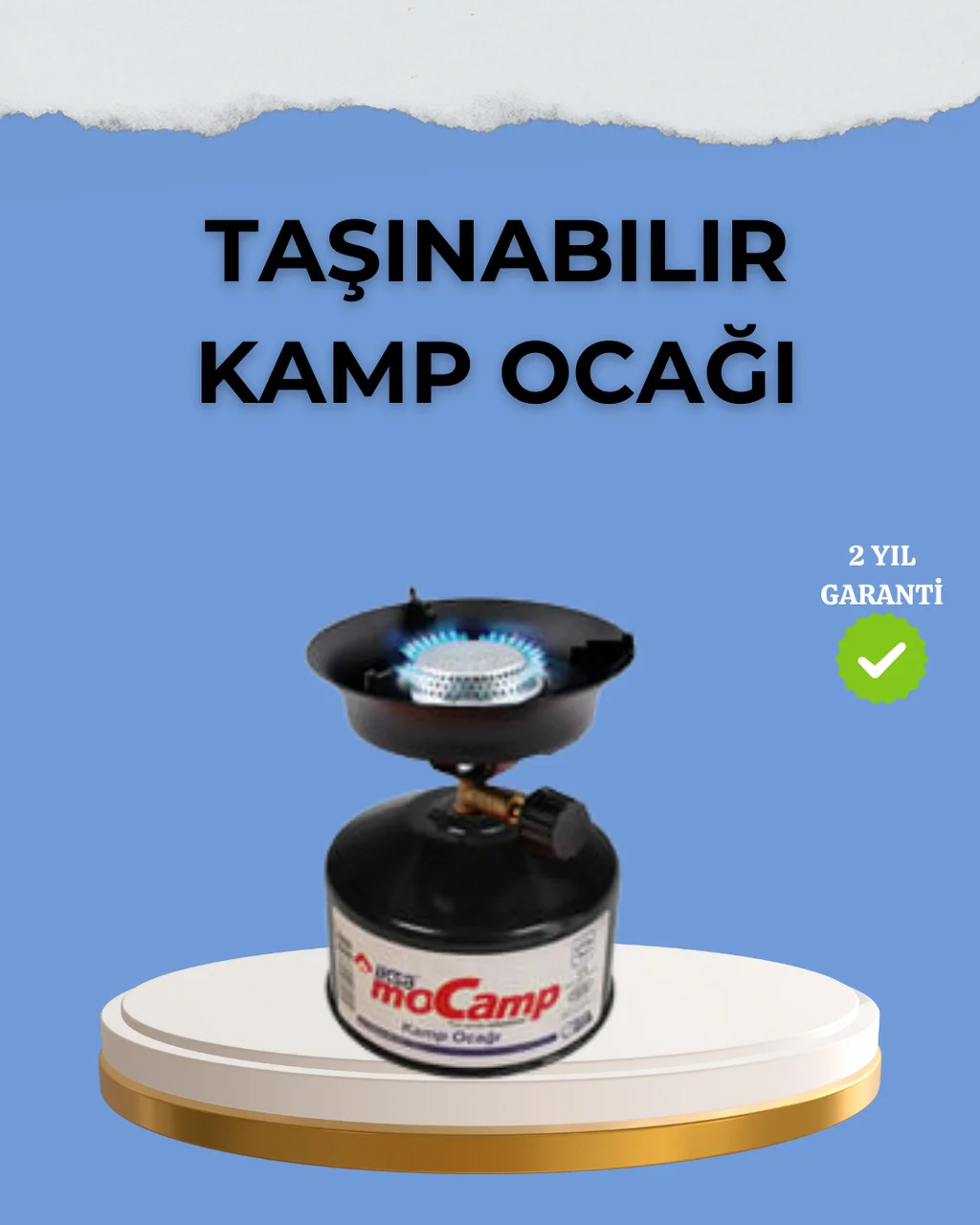 Kompakt Ve Hafif Kamp Ocağı Seti Gaz Tüplü Çok Renkli