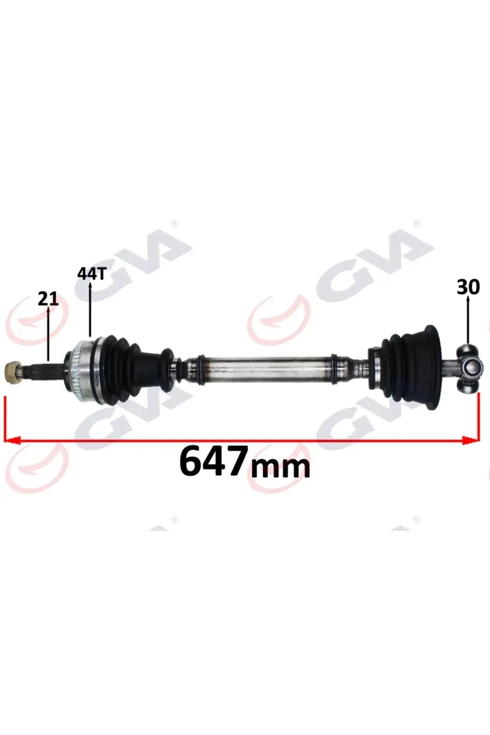KOMPLE AKS SOL MEGANE I 1.4/1.6 96-03 ABS Lİ 44DİŞ 647mm