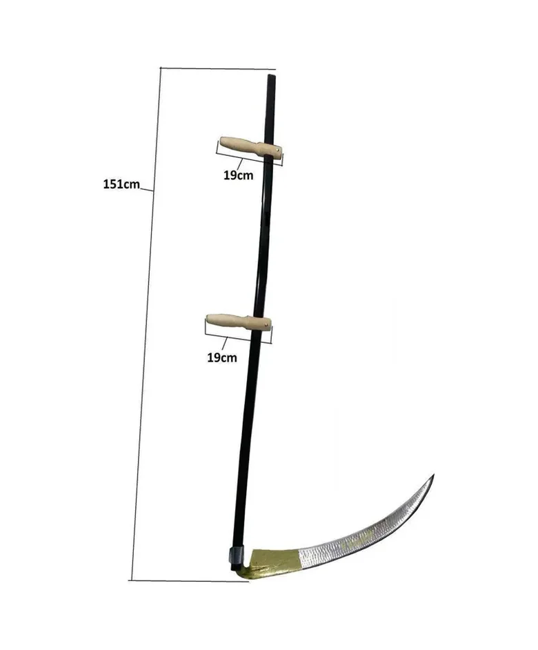 Komple Tırpan - Metal Saplı 6 Parça Set - Ahşap Elcik 70 Cm