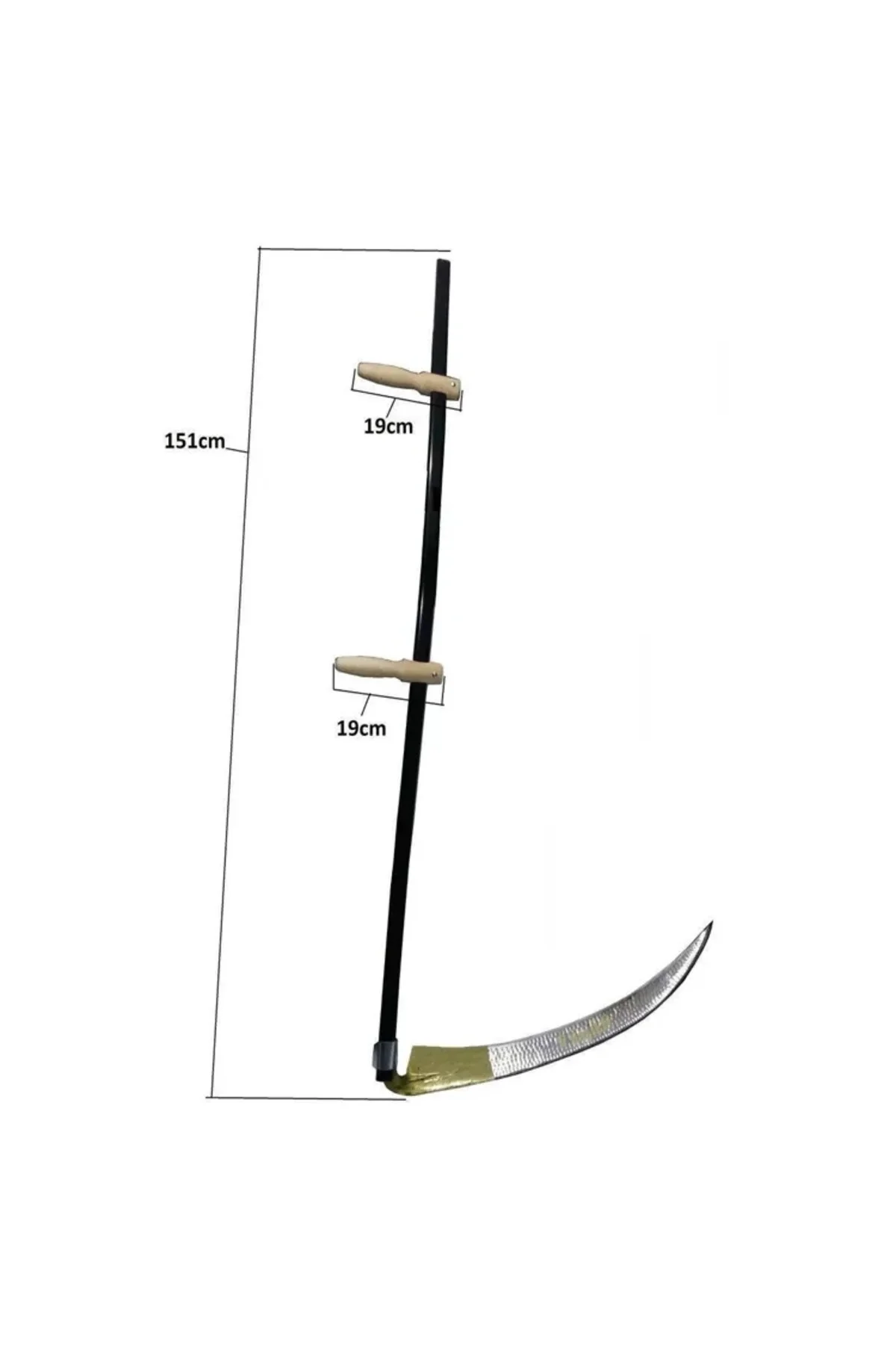Komple Tırpan - Metal Saplı 6 Parça Set - Ahşap Elcik 70 Cm