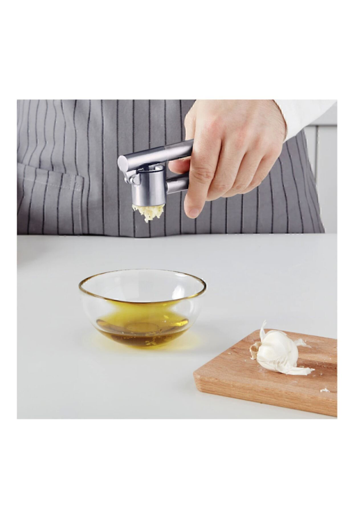 İkea Koncis Sarımsak Ezici, Paslanmaz Çelik Sarımsak Ezici, 16 Cm