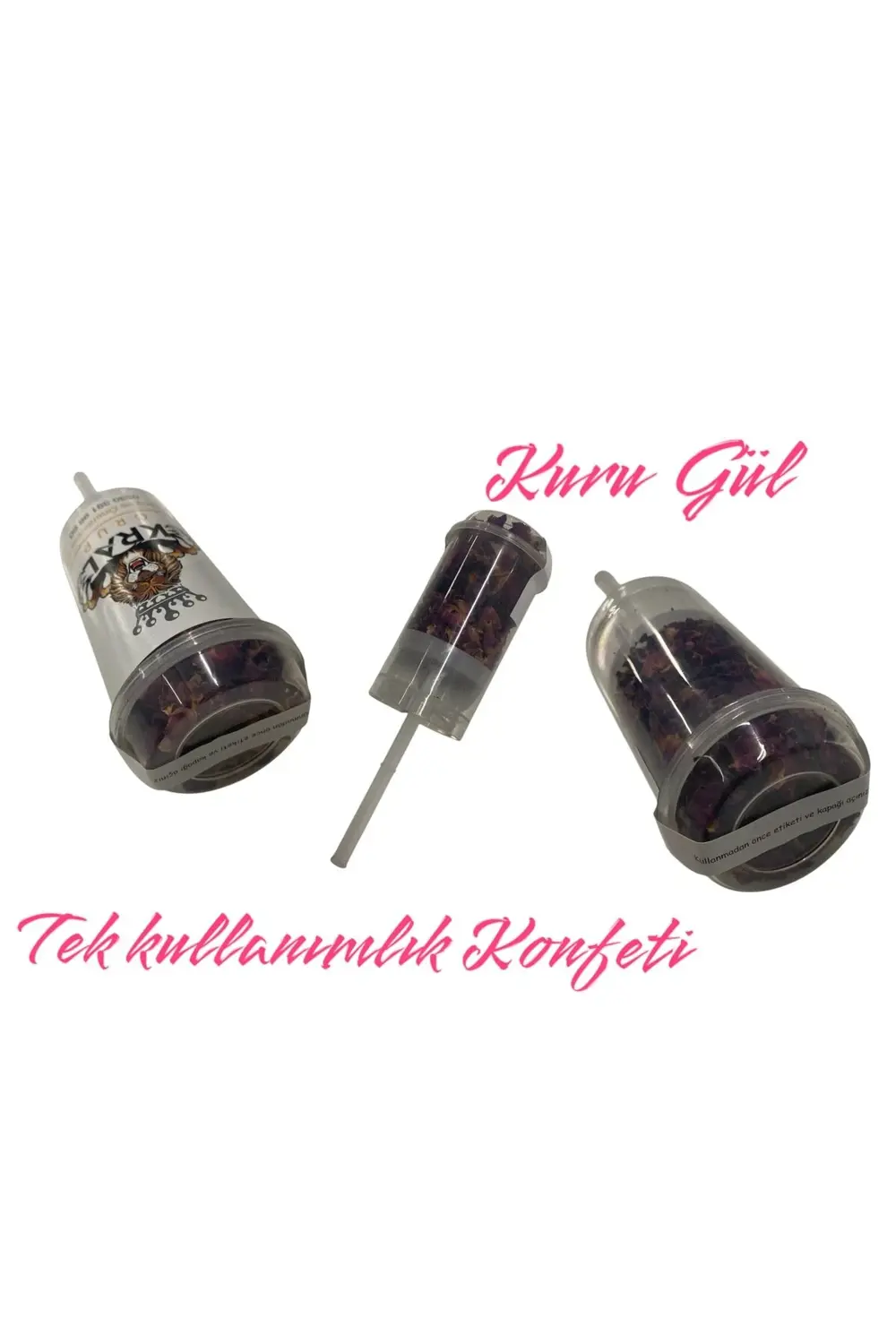 Konfeti, Şırınga Konfeti, Kurı Gül Şırınga Konfeti, 2 Adet Fiyatı