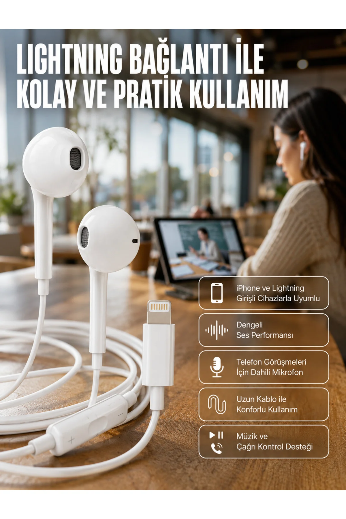 Konforlu Ergonomik Kare Tasarımlı Müzik ve Çağrı Kulaklığı Yeni Nesil Konforlu Ergonomik Kare Tasarımlı Müzik ve Çağrı Kulaklığı Yeni Nesil