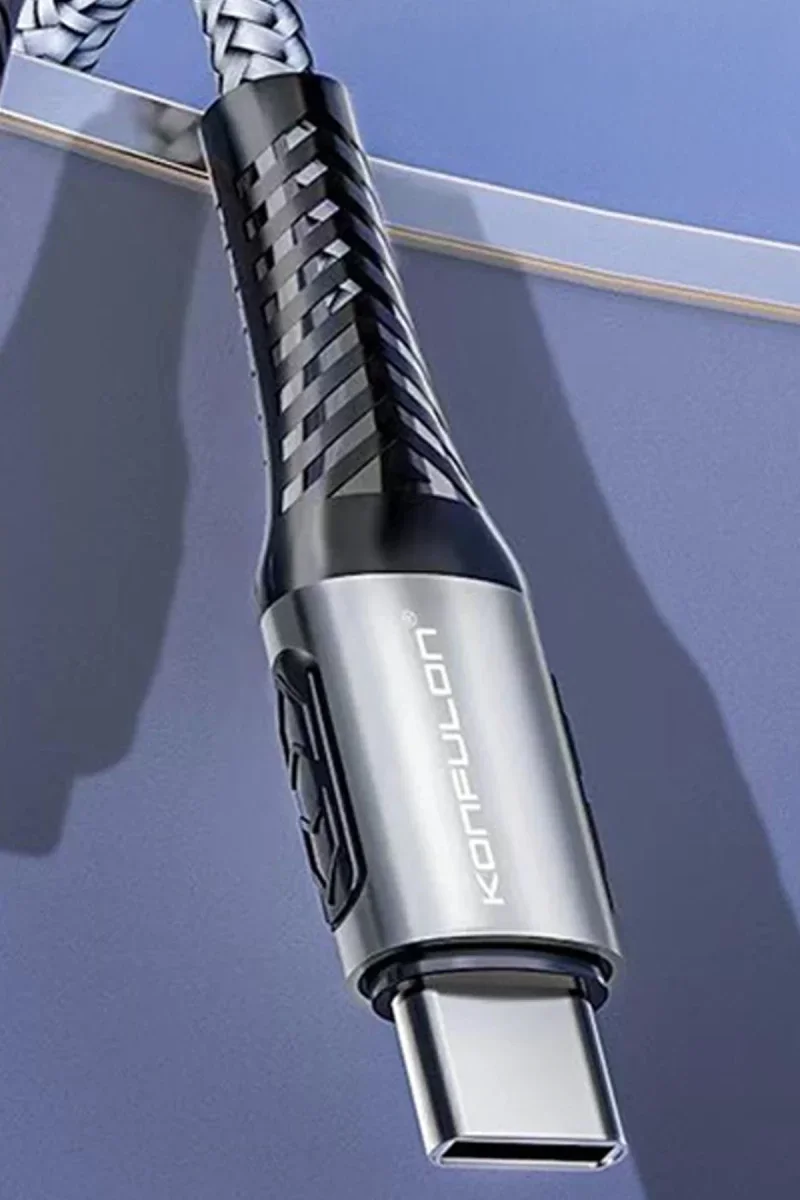 Konfulon DC43 Type-C to Type-C 1M Örgü 60W Hızlı Şarj Kablo - Yeşil Konfulon DC43 Type-C to Type-C 1M Örgü 60W Hızlı Şarj Kablo - Yeşil