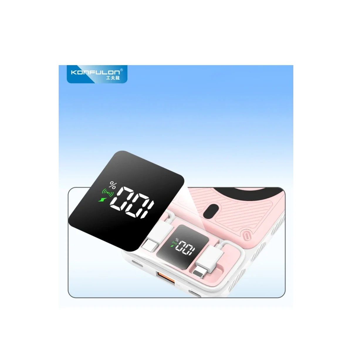 Konfulon M25W 10.000 mAh 20W PD Magsafe Powerbank - Mavi