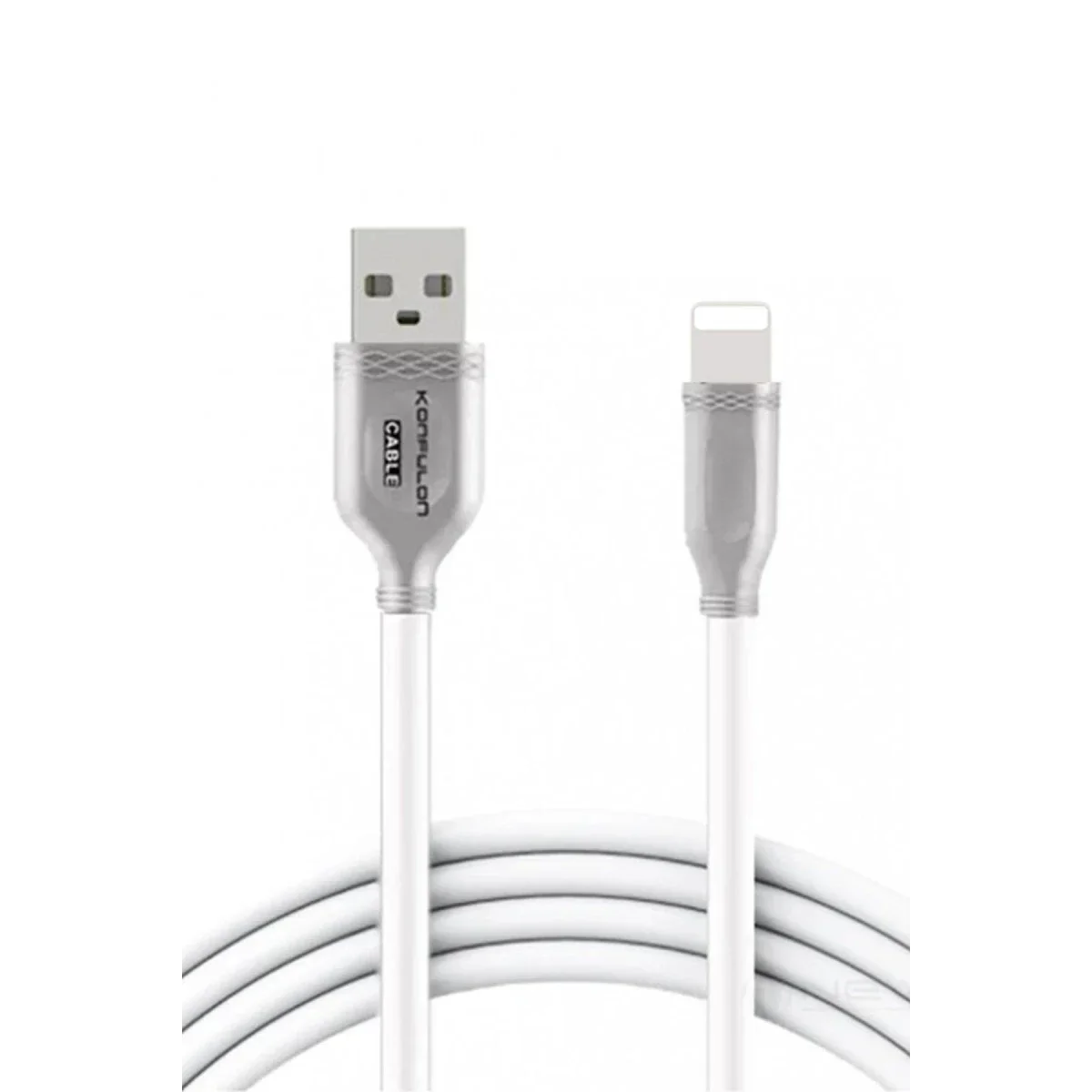 Konfulon S48 Lightning Kablo iphone Uyumlu 1M 3A - Beyaz Konfulon S48 Lightning Kablo iphone Uyumlu 1M 3A - Beyaz