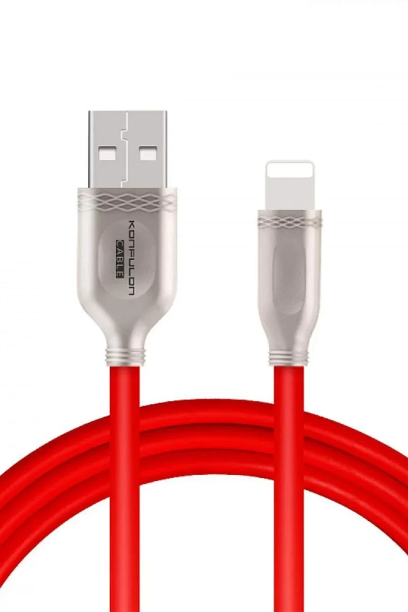 Konfulon S48 Lightning Kablo iphone Uyumlu 1M 3A - Kırmızı Konfulon S48 Lightning Kablo iphone Uyumlu 1M 3A - Kırmızı