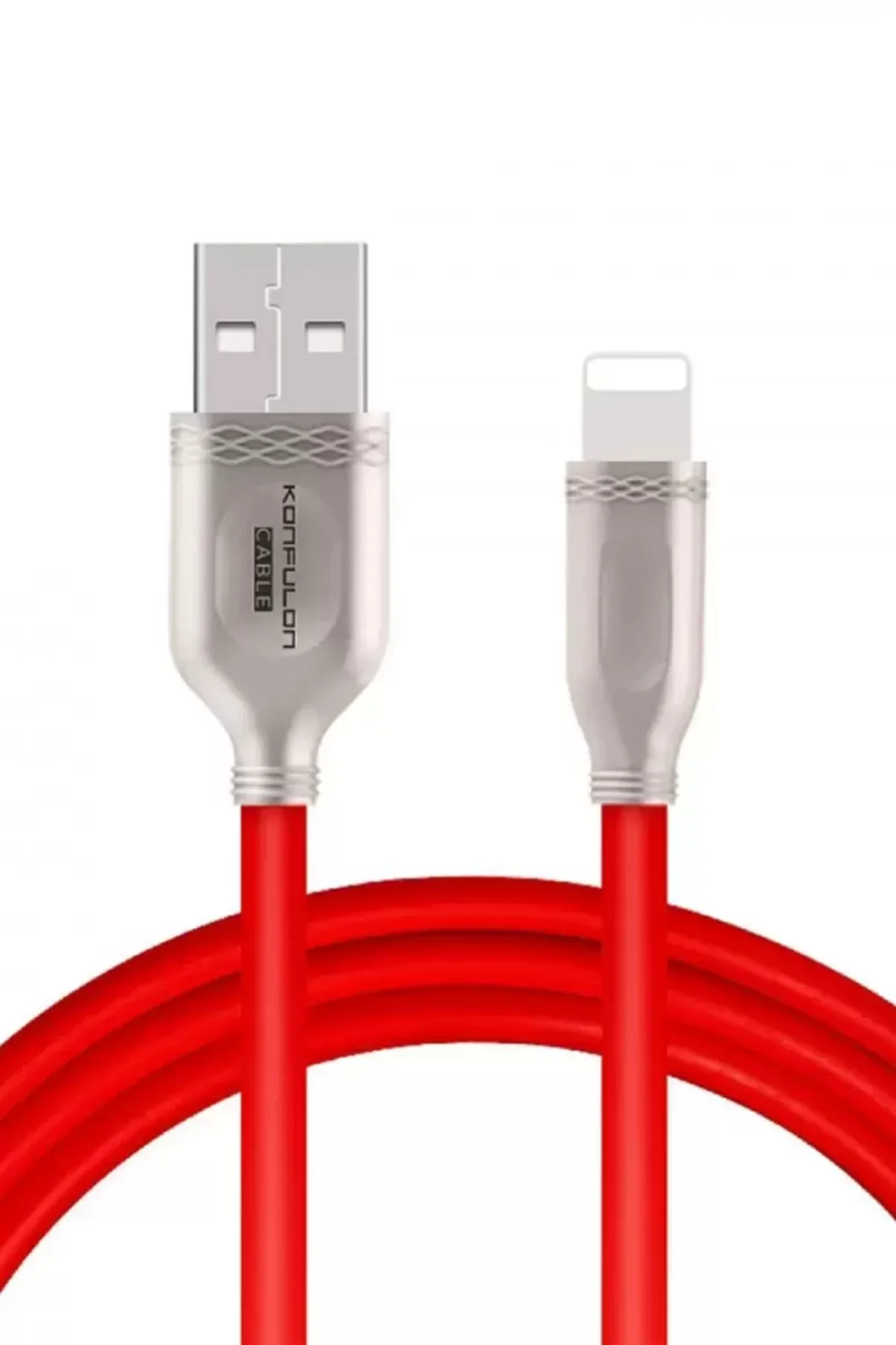 Konfulon S48 Lightning Kablo İphone Uyumlu 1m 3a - Kırmızı