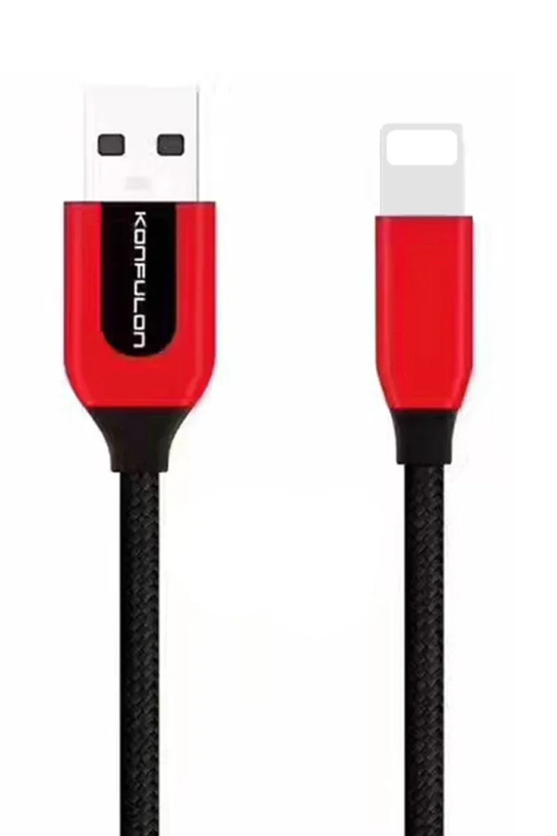 Konfulon S51 Lightning Kablo iphone Uyumlu 1M 3A - Siyah Konfulon S51 Lightning Kablo iphone Uyumlu 1M 3A - Siyah