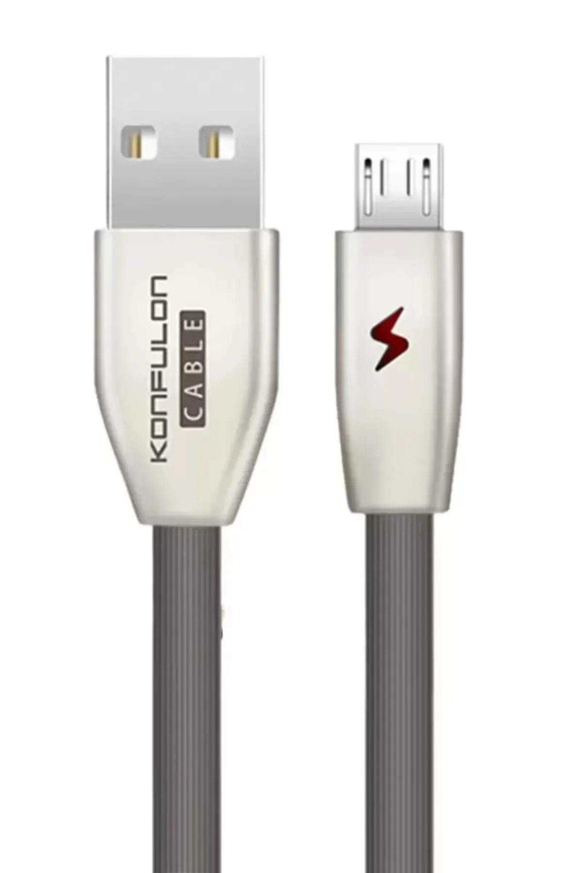 Konfulon S53 Led Işıklı Micro Usb Kablo 1m 3a - Siyah
