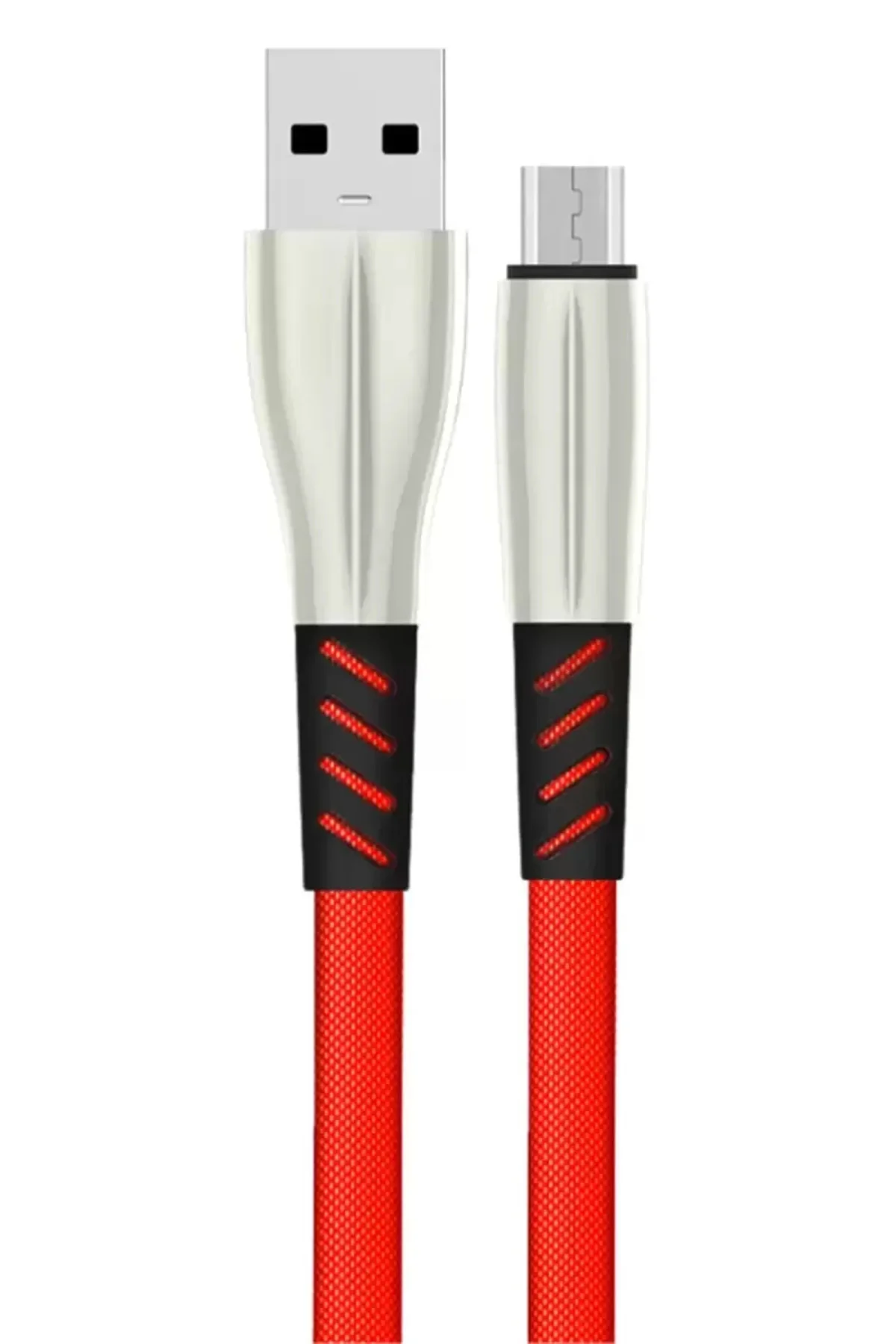 Konfulon S88 Metal Uçlu Micro Usb Kablo 1m 2.4a - Kırmızı