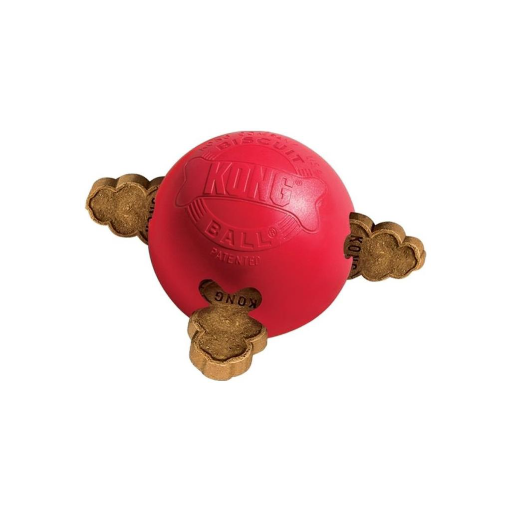Kong Biscuit Ball Top Şeklinde Köpek Oyuncağı S Kong Biscuit Ball Top Şeklinde Köpek Oyuncağı S