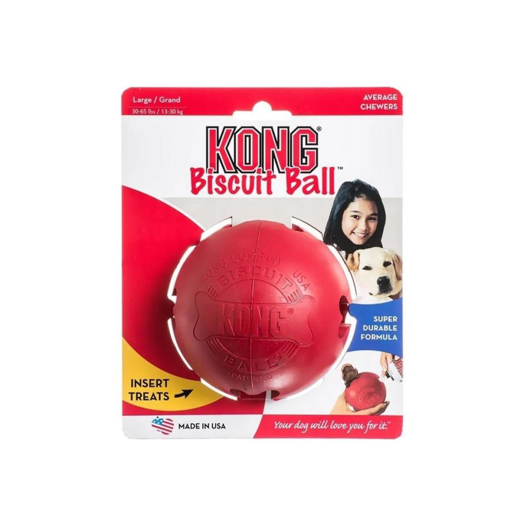 Kong Biscuit Ball Top Şeklinde Köpek Oyuncağı S Kong Biscuit Ball Top Şeklinde Köpek Oyuncağı S
