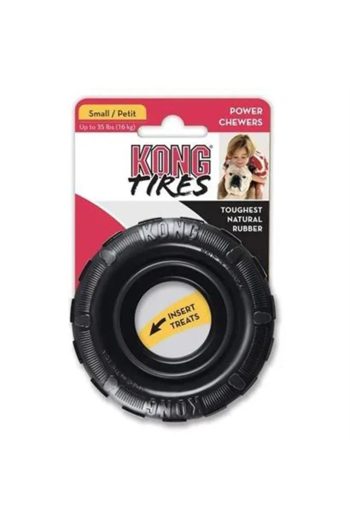KONG Extreme Tires Delikli Tekerlek Şeklinde Çok Amaçlı Köpek Oyu