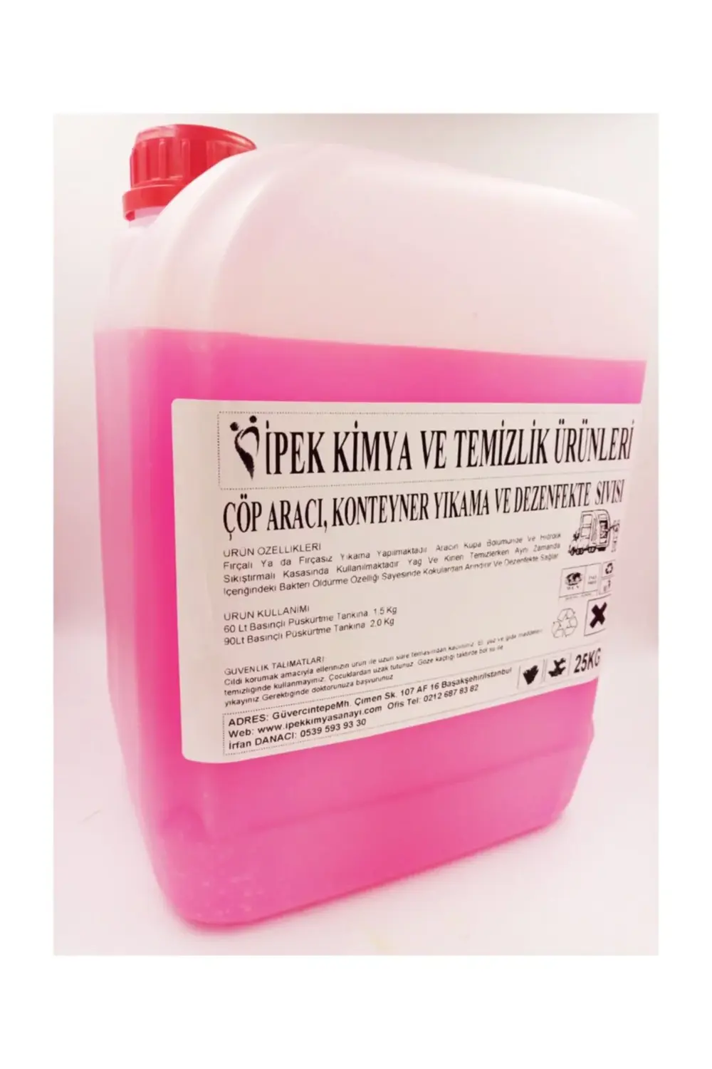 Konsantre Çöp Aracı Yıkama Ve Dezenfektan Solisyonu 25 Litre
