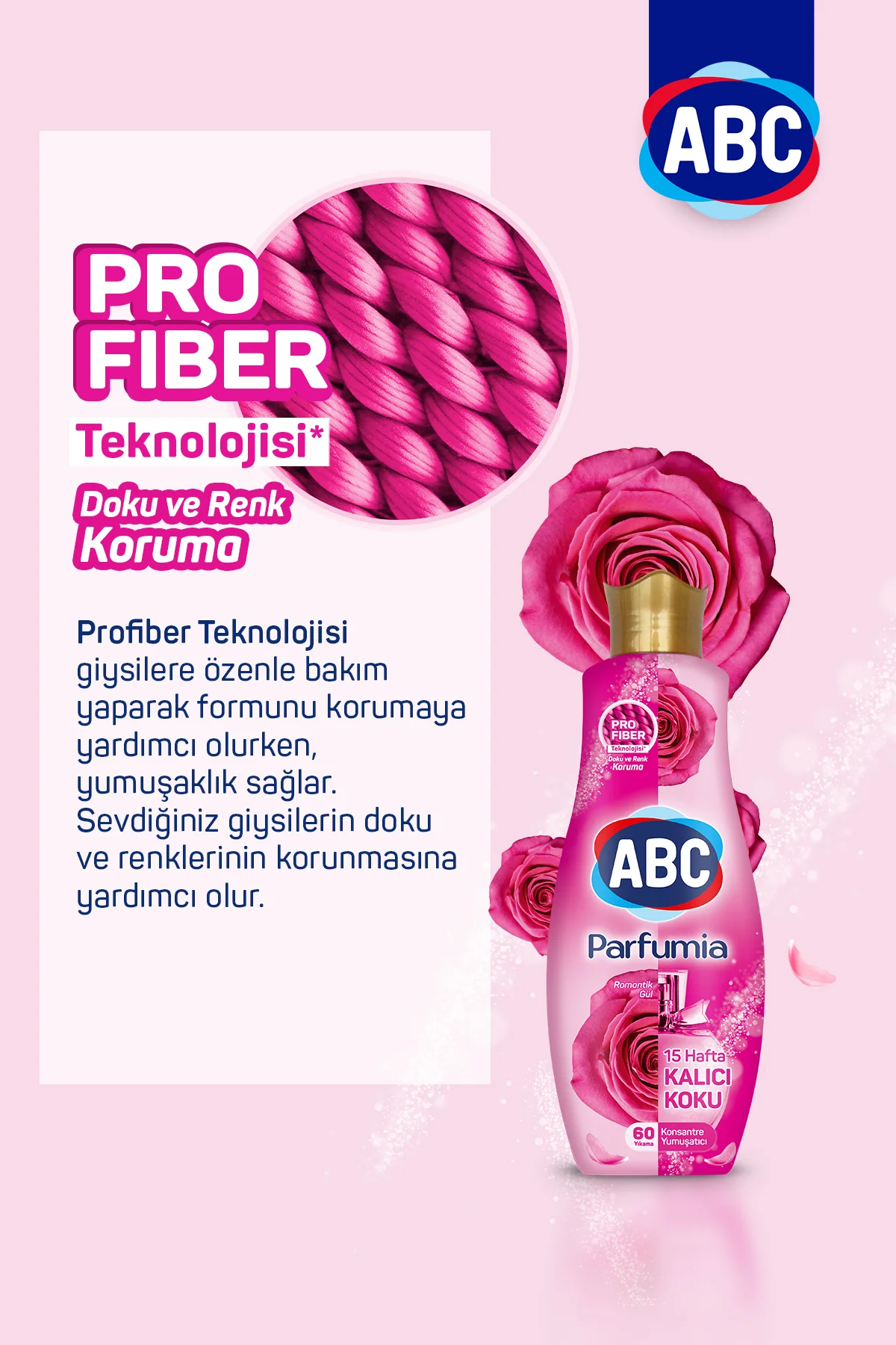 Konsantre Yumuşat. Romantik Gül 1440 ml