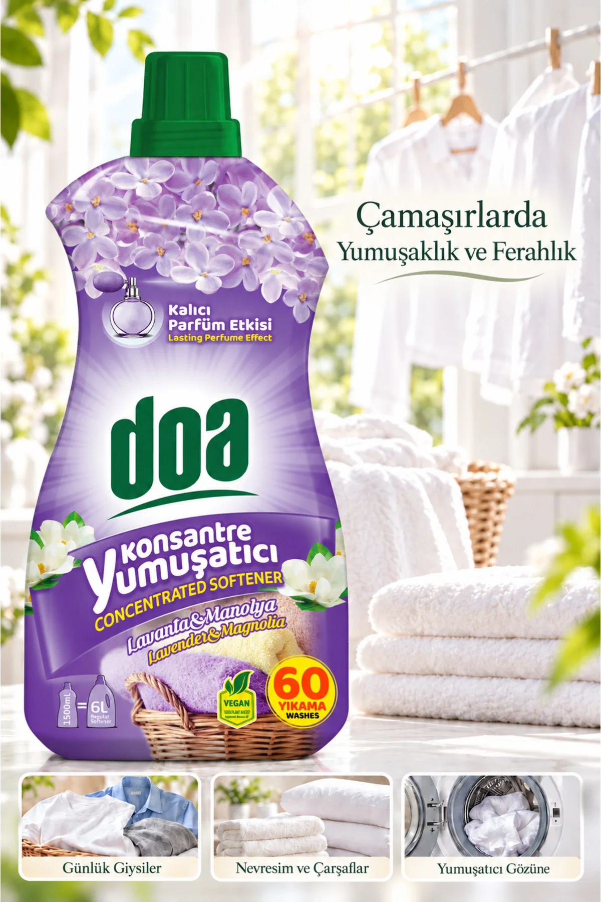 KONSANTRE YUMUŞATICI LAVANTA&MANOLYA / 1500 ML KONSANTRE YUMUŞATICI LAVANTA&MANOLYA / 1500 ML