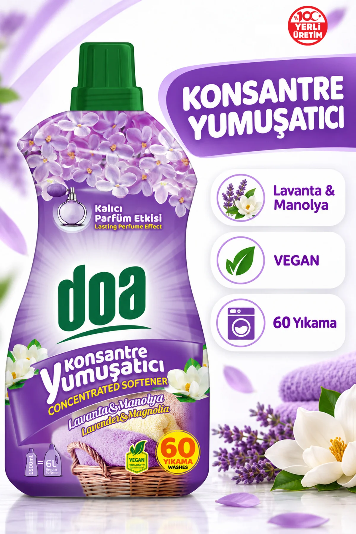 KONSANTRE YUMUŞATICI LAVANTA&MANOLYA / 1500 ML KONSANTRE YUMUŞATICI LAVANTA&MANOLYA / 1500 ML - Görsel 3