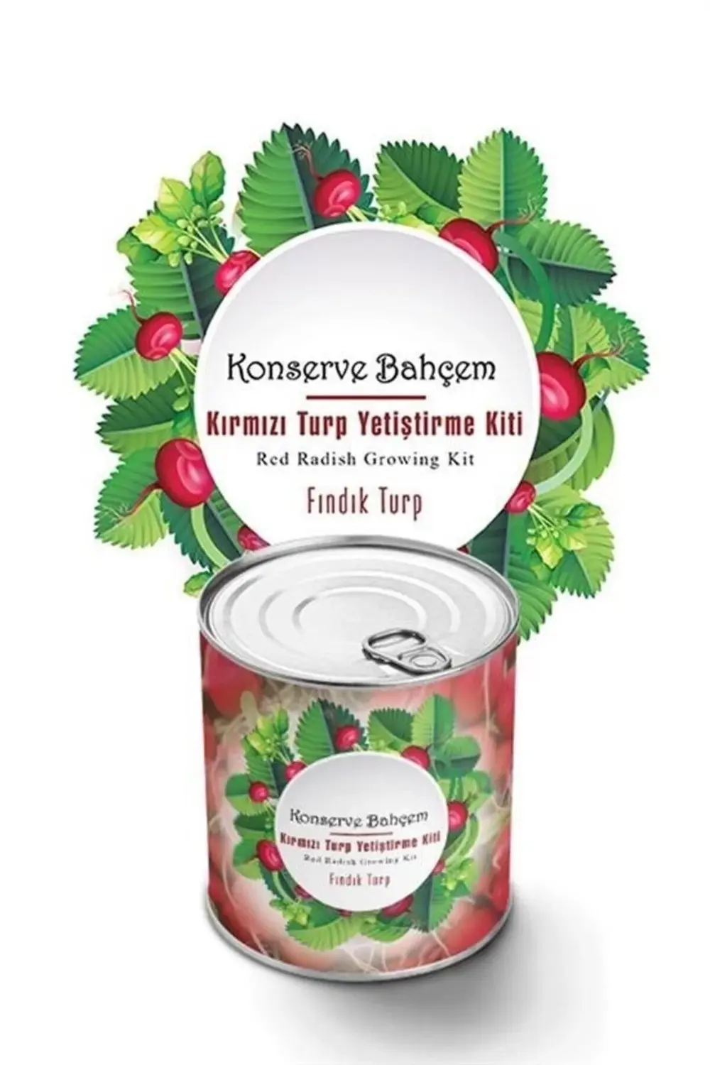 ® Konserve Bahçem Evde Konservede Fındık Turp Yetiştirme Kiti