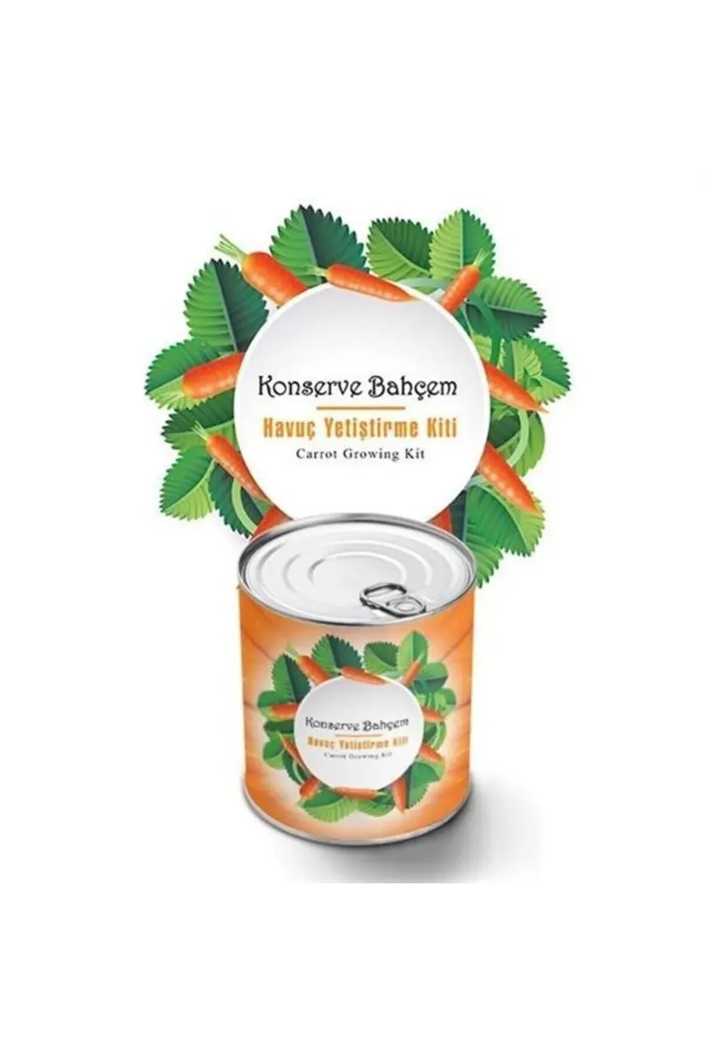 ® Konserve Bahçem Evde Konservede Havuç Yetiştirme Büyütme Kiti