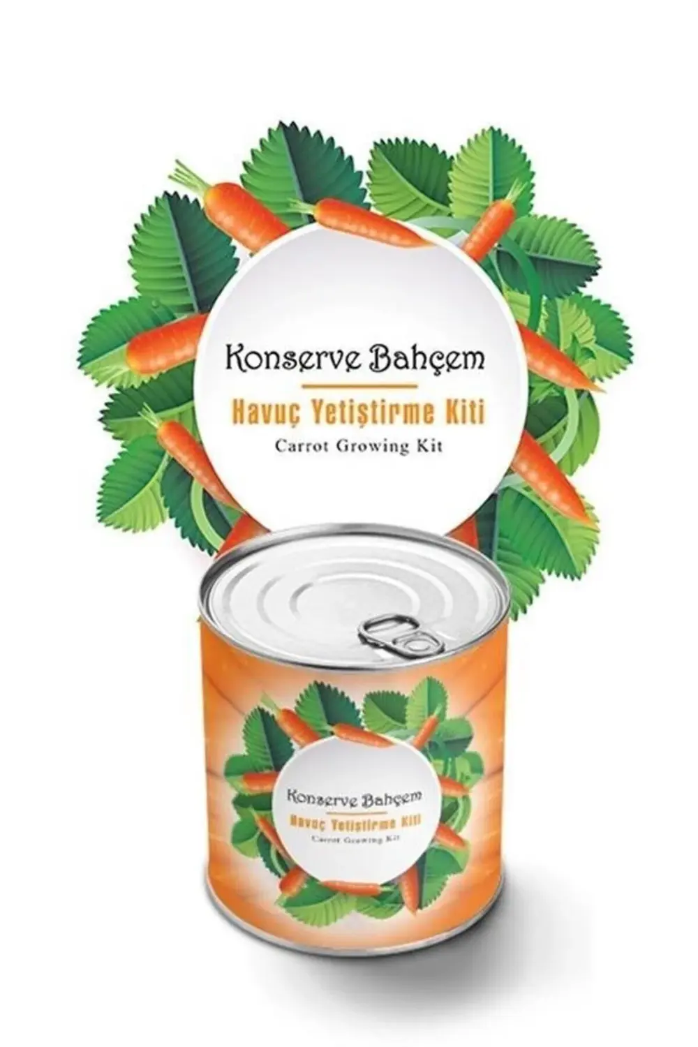 ® Konserve Bahçem Evde Konservede Havuç Yetiştirme Büyütme Kiti