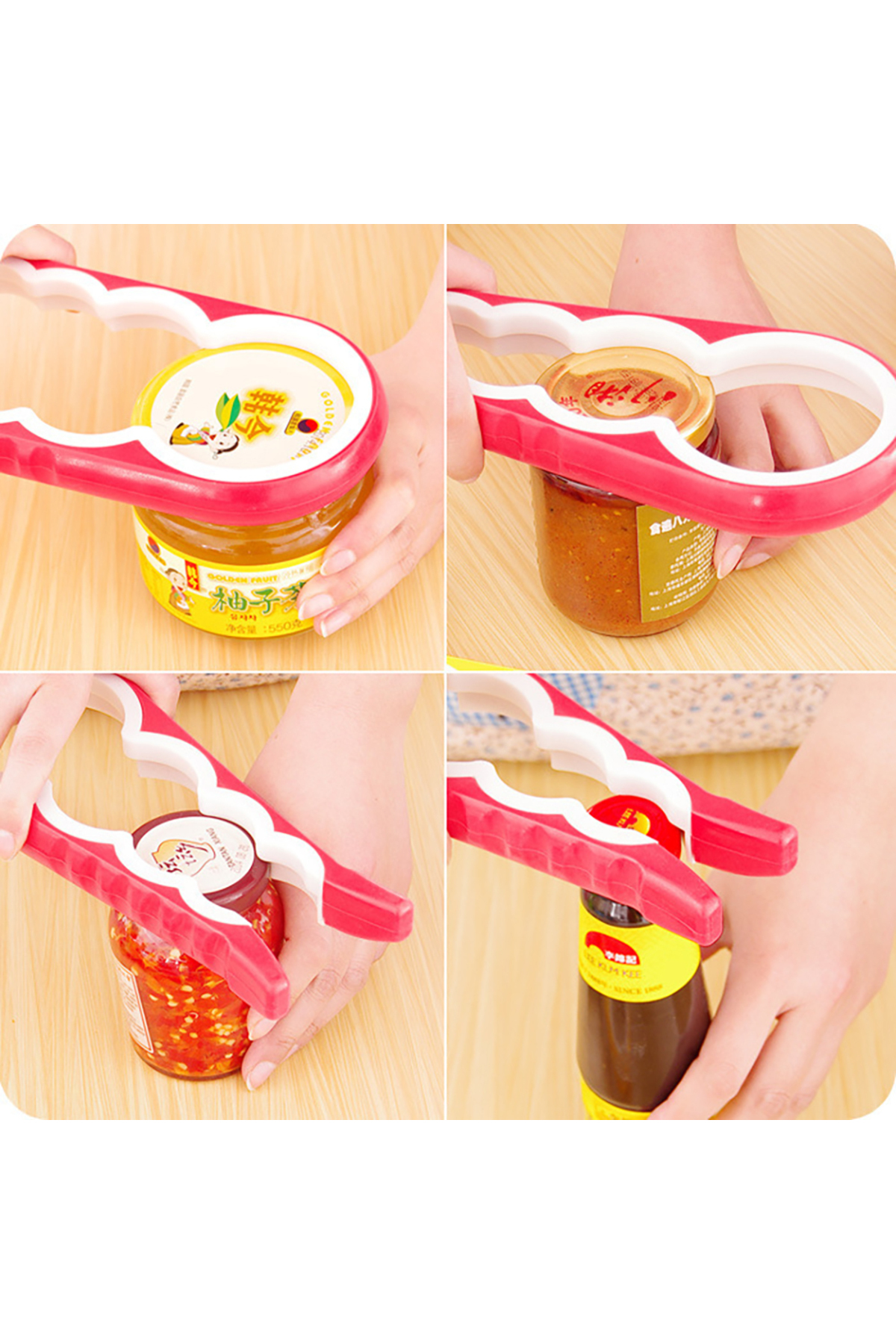 Konserve Kavanoz Şişe Açacağı Kavanoz Kapağı Açma Aparatı 4 Boy S