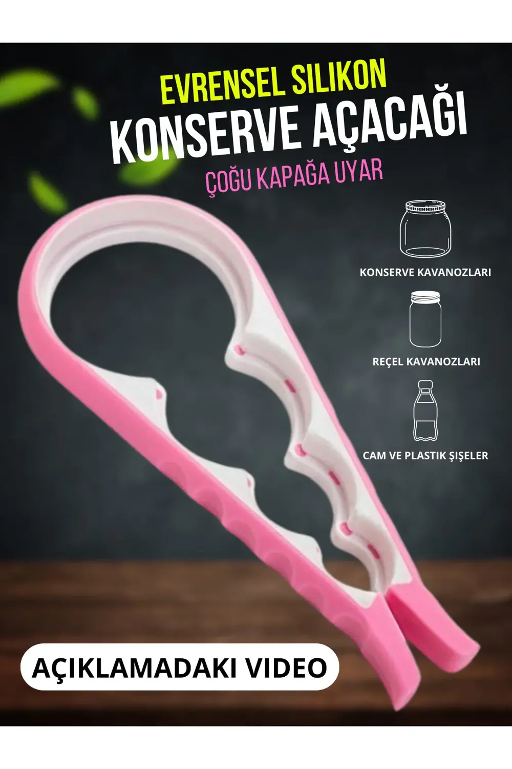 Konserve Kavanoz Şişe Açacağı Kavanoz Kapağı Açma Aparatı 4 Boy S