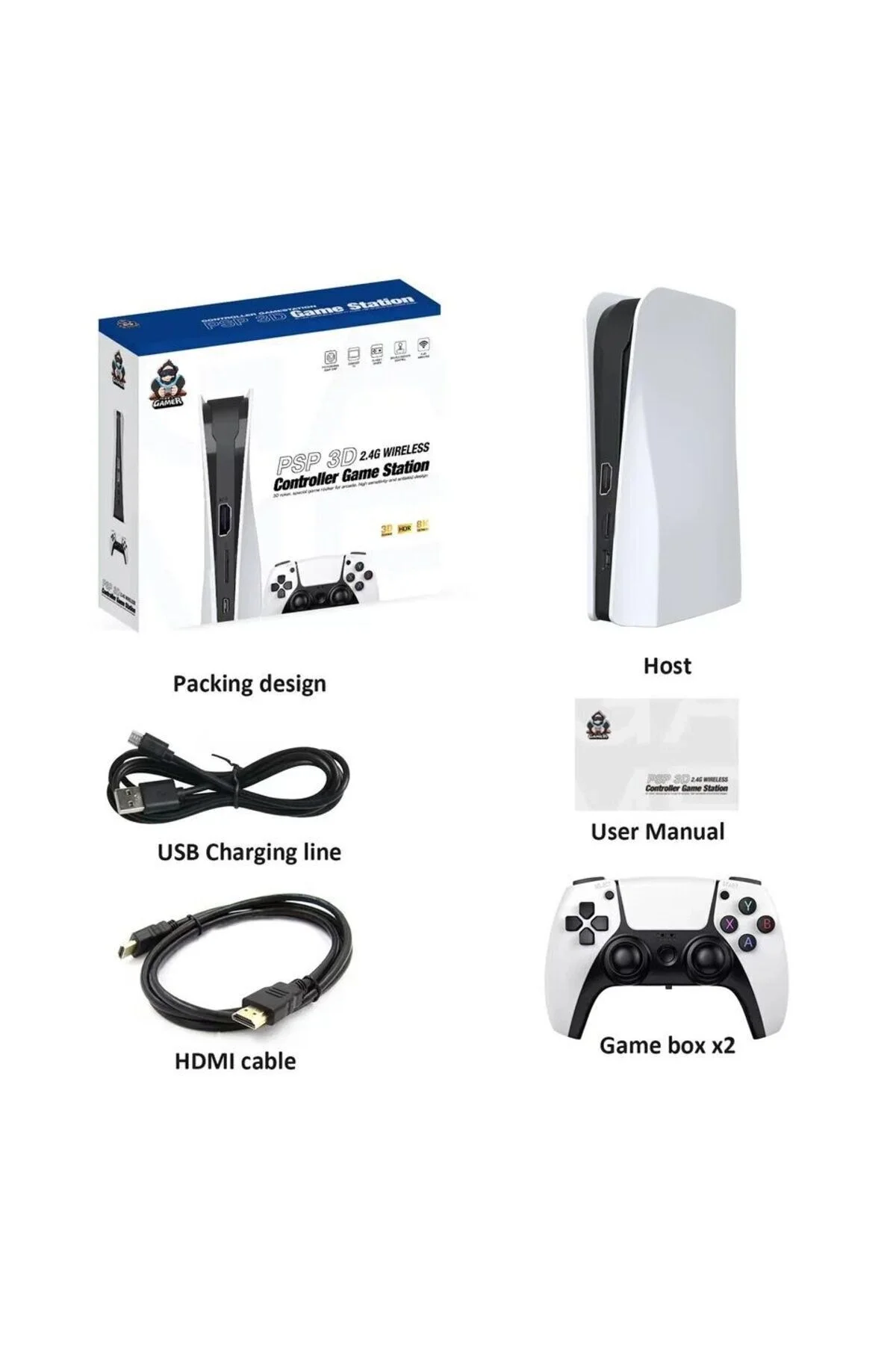 Konsol Gamepad ve Joystick - Renk: Beyaz, Bluetooth, Özellik: Kablosuz, Ürün Türü: Hafıza Kartı