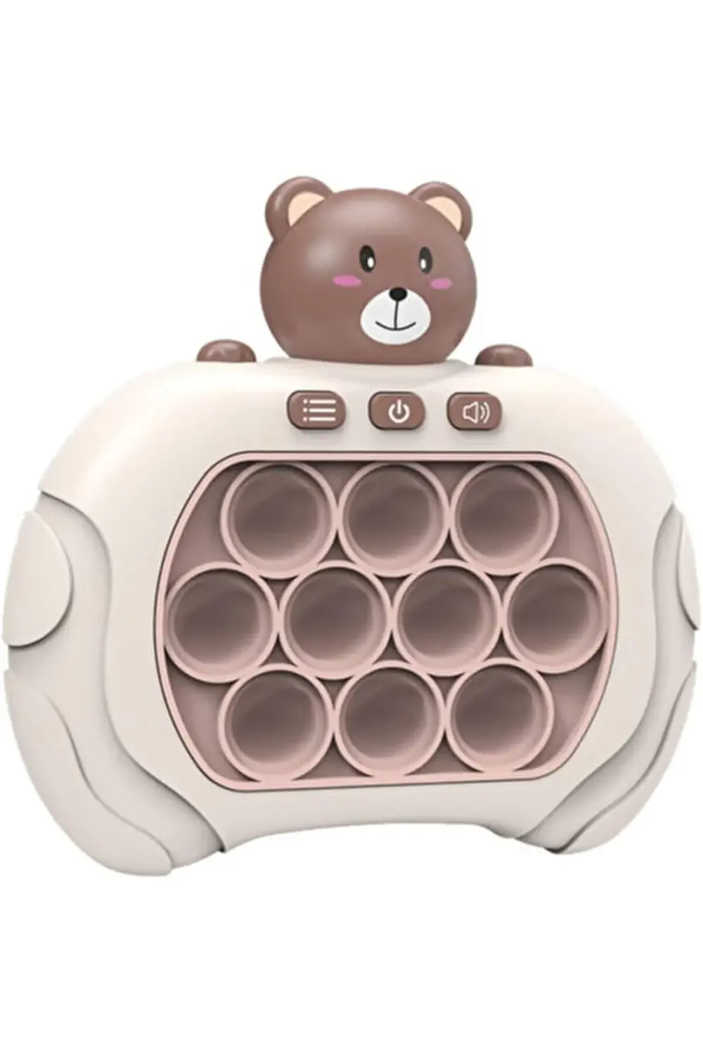 KONSOL Sesli Işıklı Pop It Oyuncak Elektronik Popit Sevimli Ayıcı