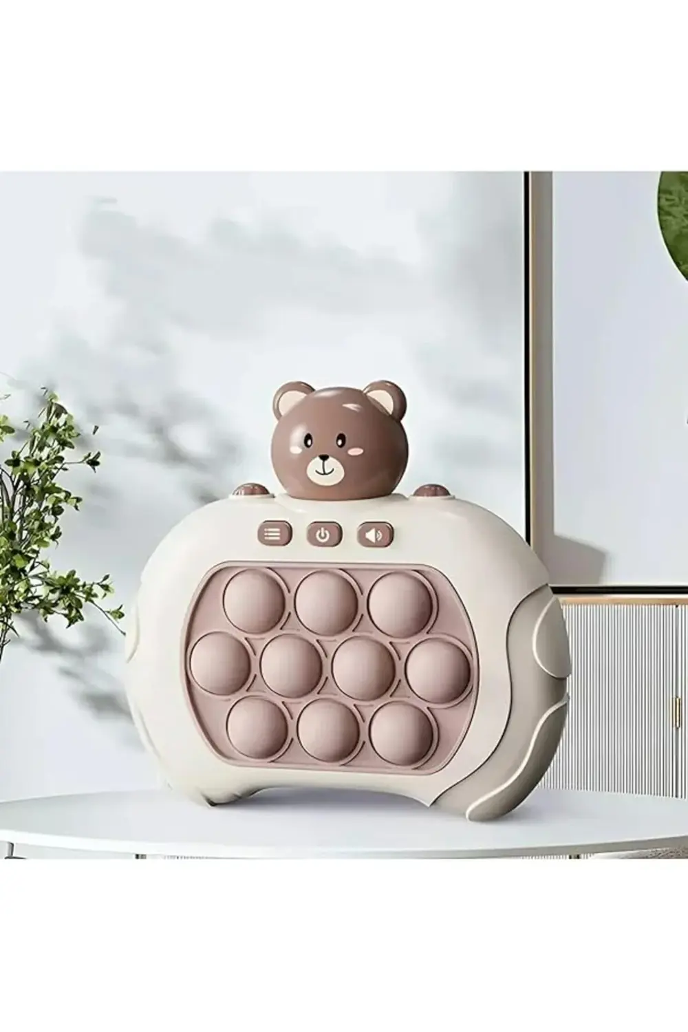 KONSOL Sesli Işıklı Pop It Oyuncak Elektronik Popit Sevimli Ayıcı