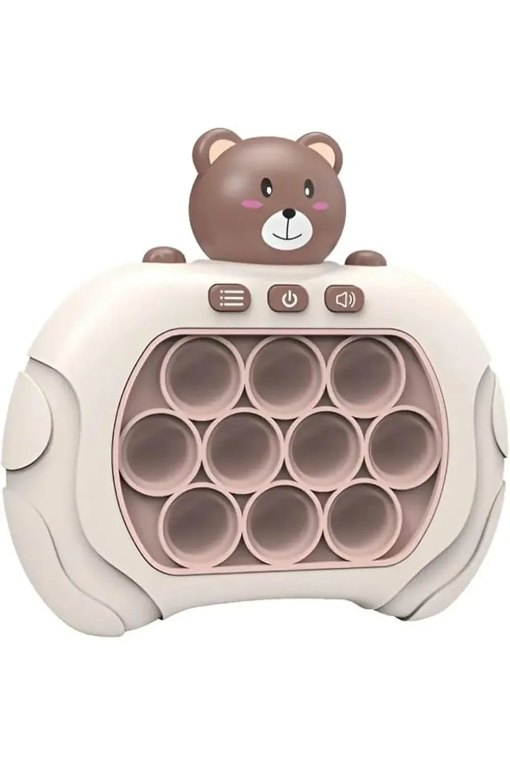 KONSOL Sesli Işıklı Pop It Oyuncak Elektronik Popit Sevimli Ayıcı