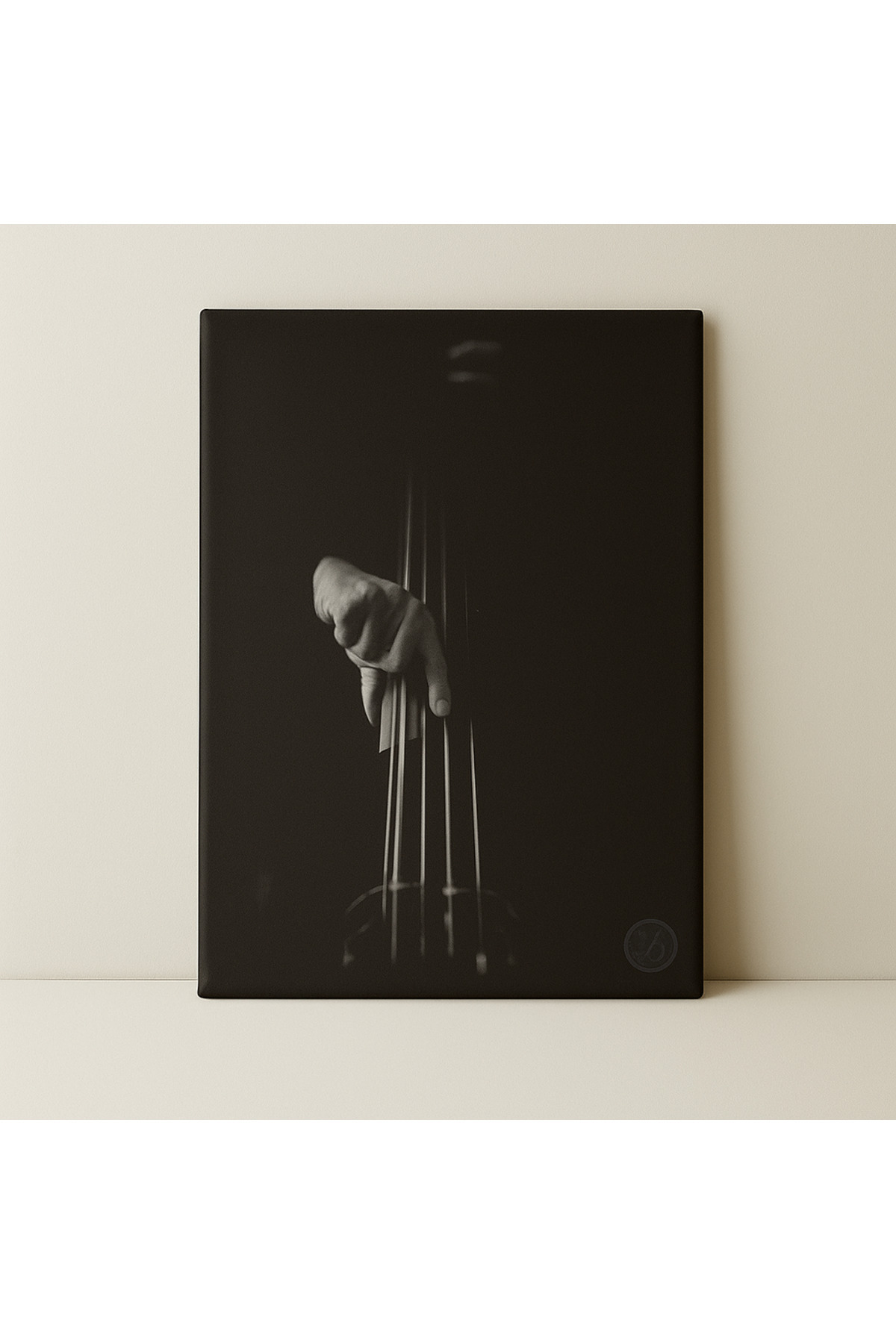 Kontrbas Temalı Kanvas Tablo – Modern Müzik Enstrümanı Duvar Deko