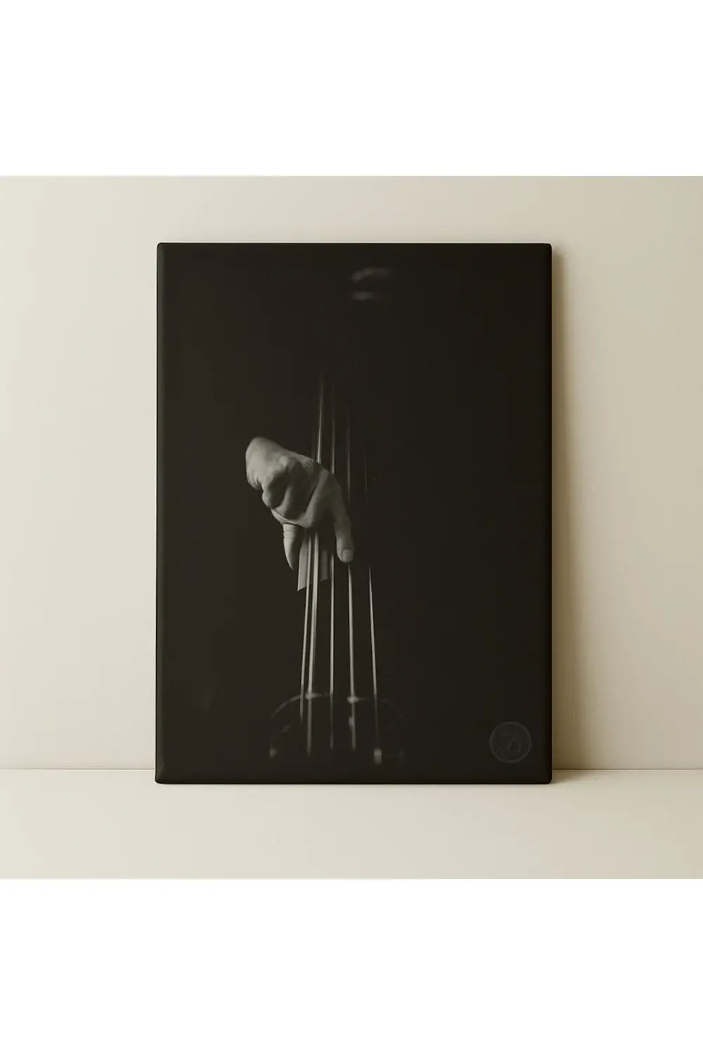 Kontrbas Temalı Kanvas Tablo – Modern Müzik Enstrümanı Duvar Deko