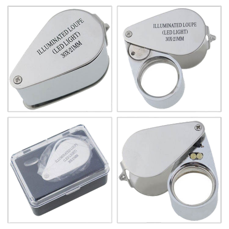 Kontrol Için Özel Kutulu Metal Işıklı Lup 30X21 Kontrol Için Özel Kutulu Metal Işıklı Lup 30X21