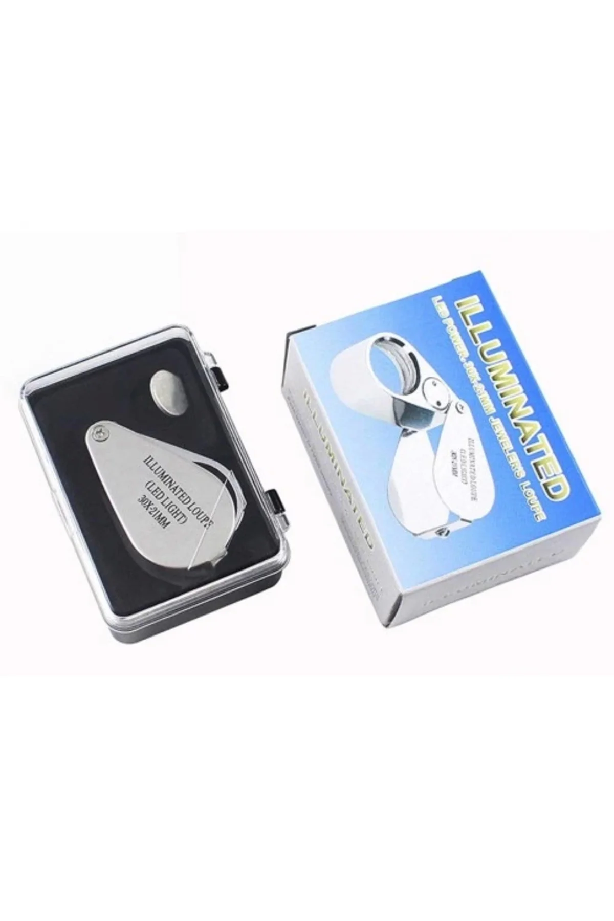 Kontrol, Için Özel Kutulu Metal Işıklı Lup 30x21 - Lisinya