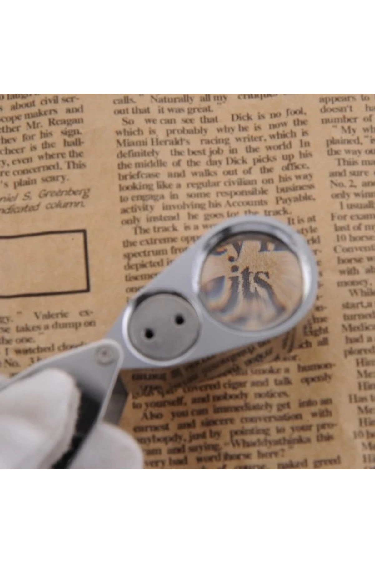 Kontrol, Için Özel Kutulu Metal Işıklı Lup 40x25