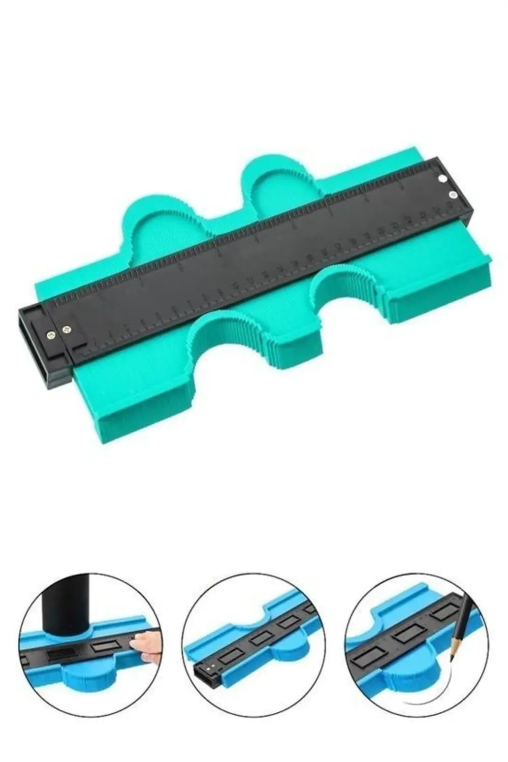 ® Kontur Ölçüm Cihazı Ahşap Fayans Şekillendirme Kalıbı 24 cm