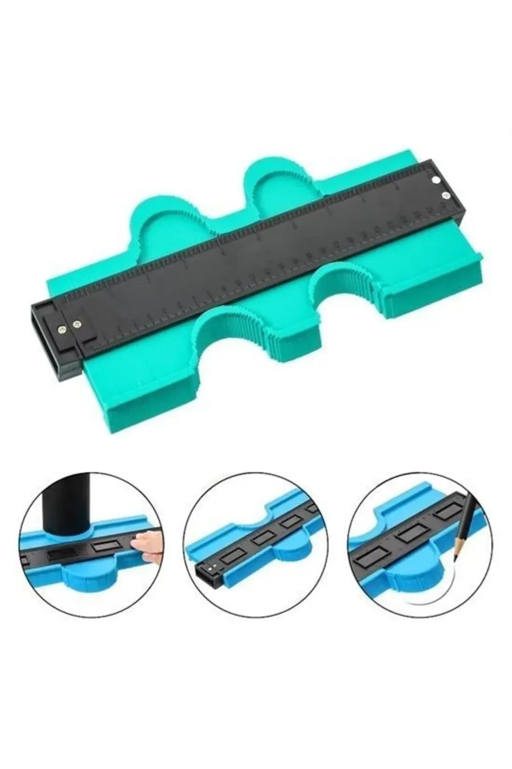 ® Kontur Ölçüm Cihazı Ahşap Fayans Şekillendirme Kalıbı 24 cm