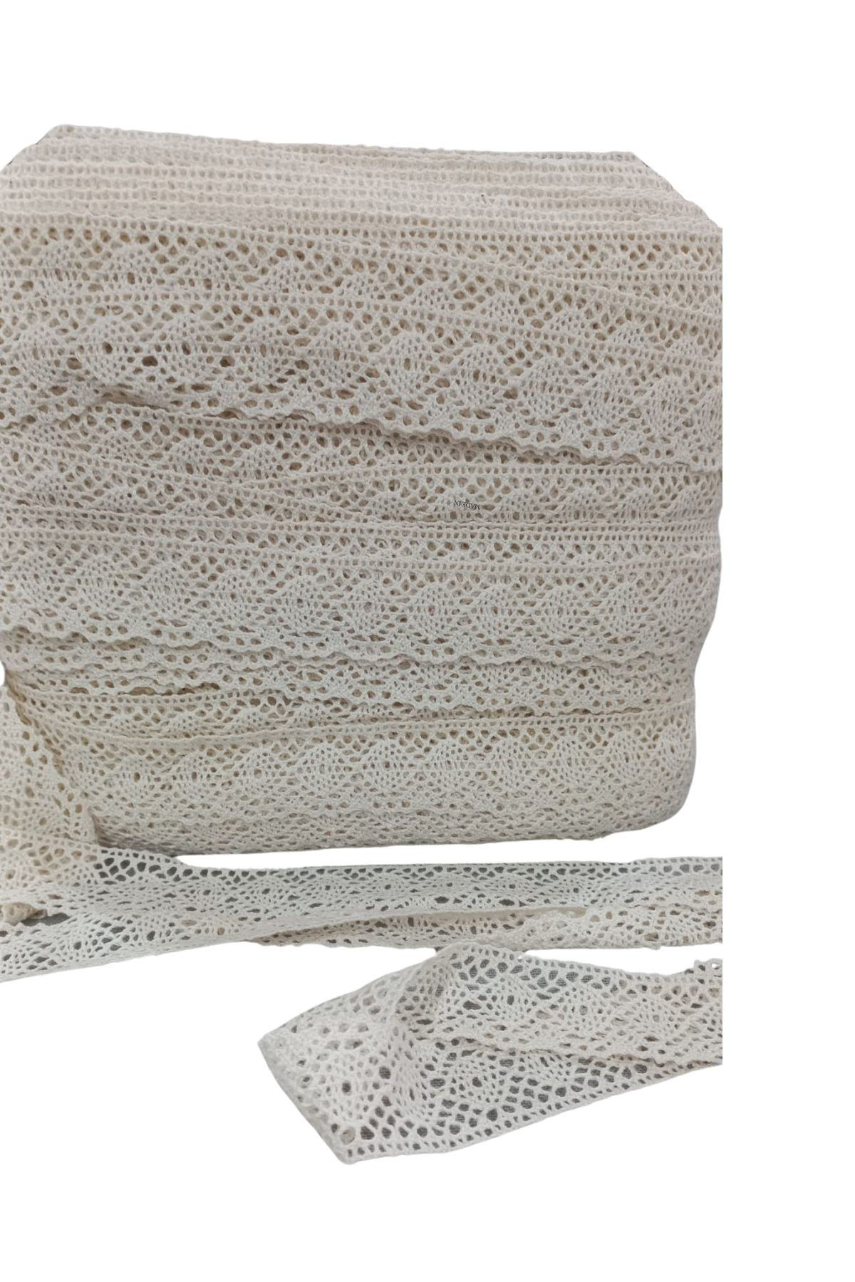 Kopanaki Dantel en 4 cm Krem 5 Metre