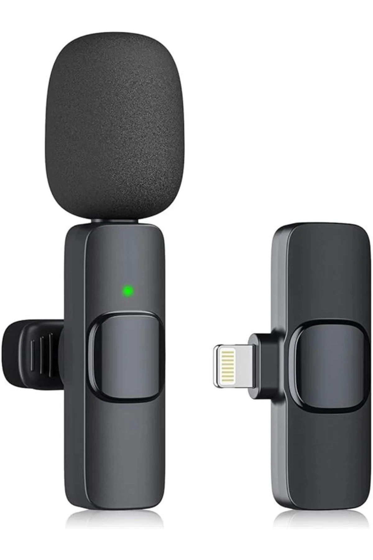 Kopdkes Profesyonel kablosuz yaka mikrofonu iPhone iPad, Plug-Play 2.4G Ultra Düşük Gecikme-Dahili