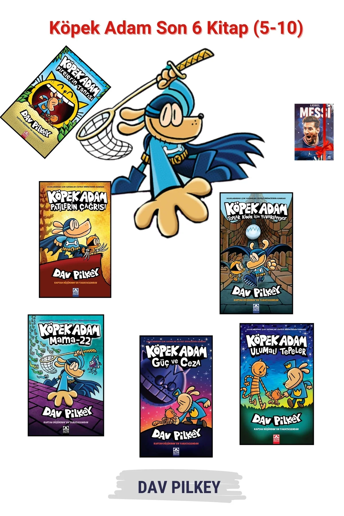 Köpek Adam Serisi Son 6 Kitap Çizgi Roman Seti, Dav PILKEY, Defte Fiyatı, Yorumları ve Özellikleri