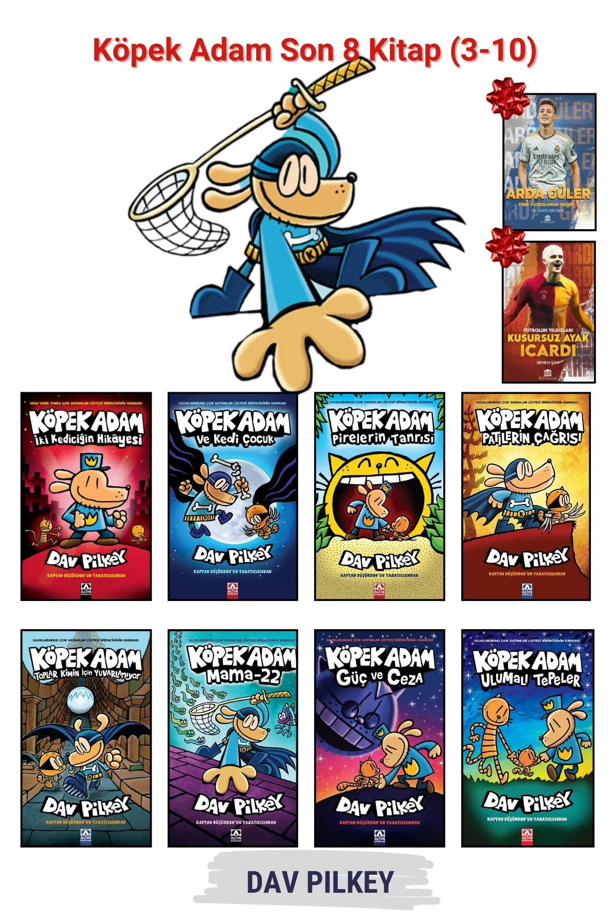 Köpek Adam Son 8 Kitap Seti (3-10), Dav PILKEY,Çocuk Çizgi Roman Fiyatı, Yorumları ve Özellikleri