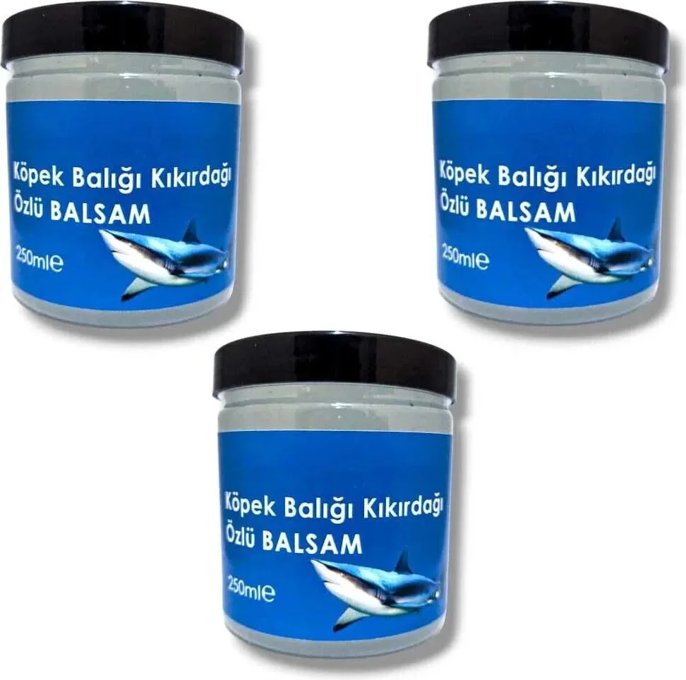 Köpek Balığı Kıkırdağı Özlü Balsam Krem 250 ml x 3 Adet | Eklem ve Kıkırdak Desteği