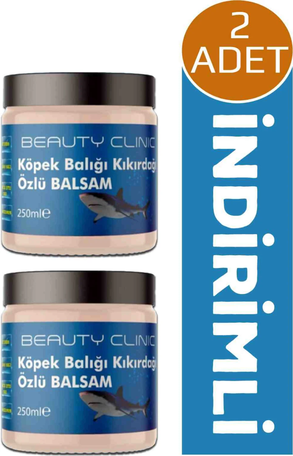 Köpek Balığı Kremi 2'li Set – 2x250 ml Nemlendirici & Anti-Aging Bakım