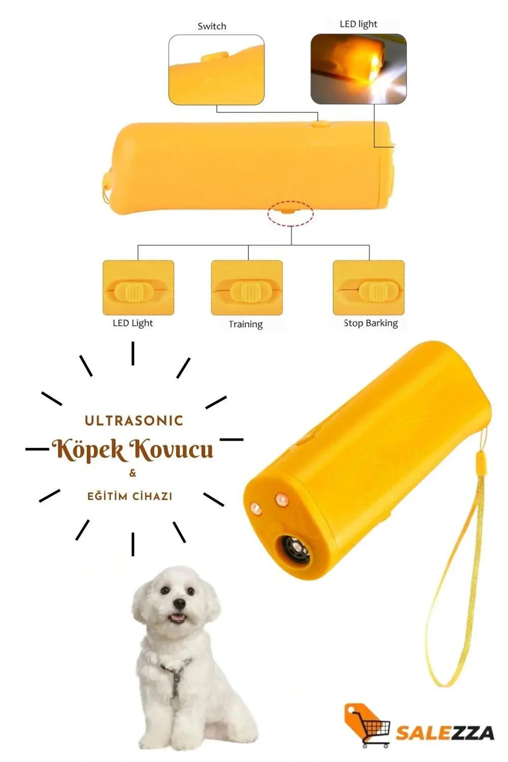 Köpek Engelleyici-Ultrasonik Kedi Köpek Uzaklaştırma Ses Cihazı U