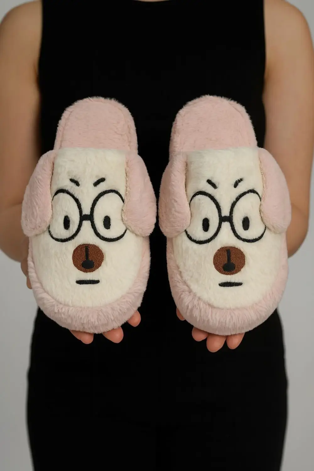 Köpek Nakışlı Sevimli Ev Terliği Kadın Ev Terliği Çeyiz Terliği 3