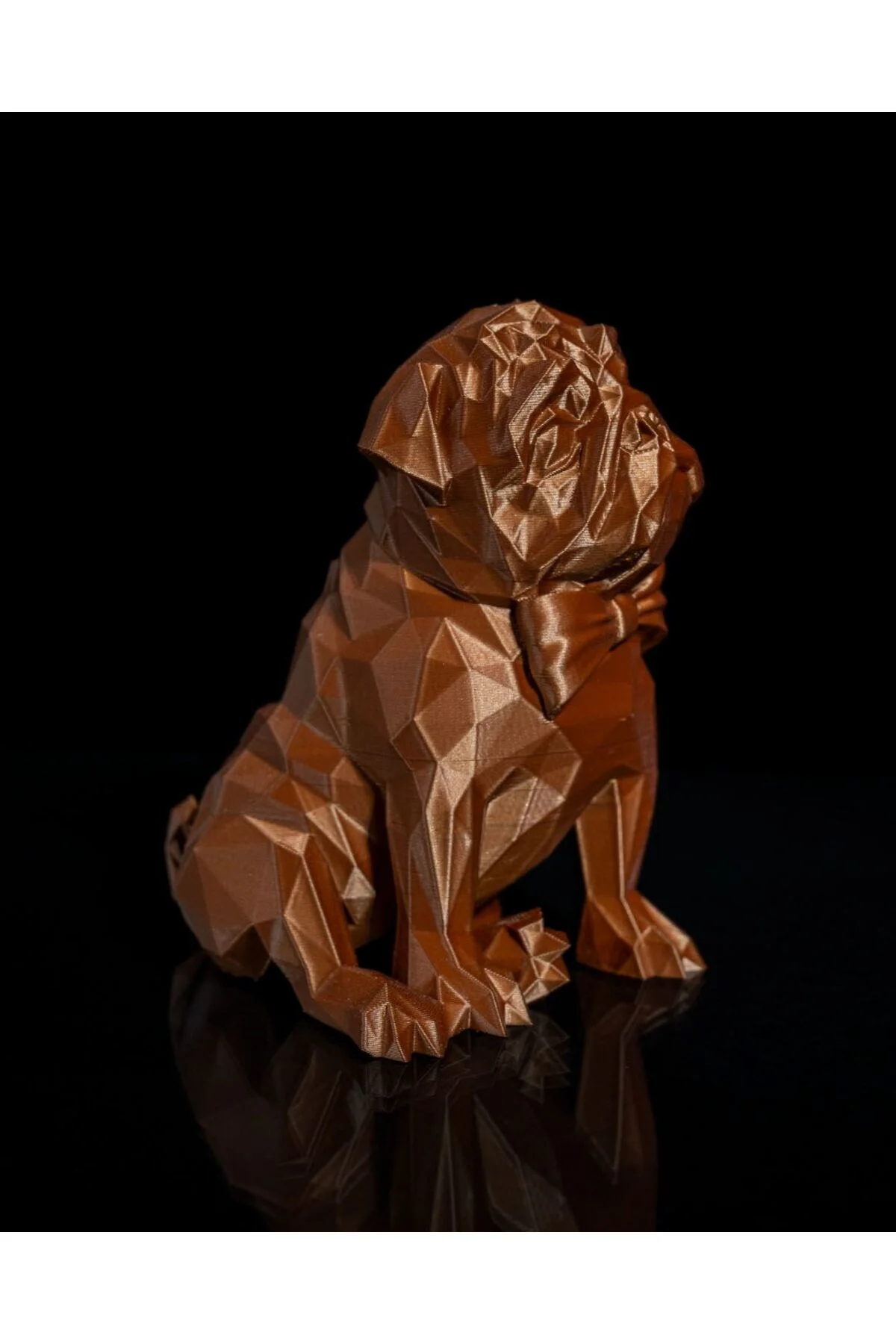 Köpek Pug Kahverengi Boyalı Figür 12 Cm