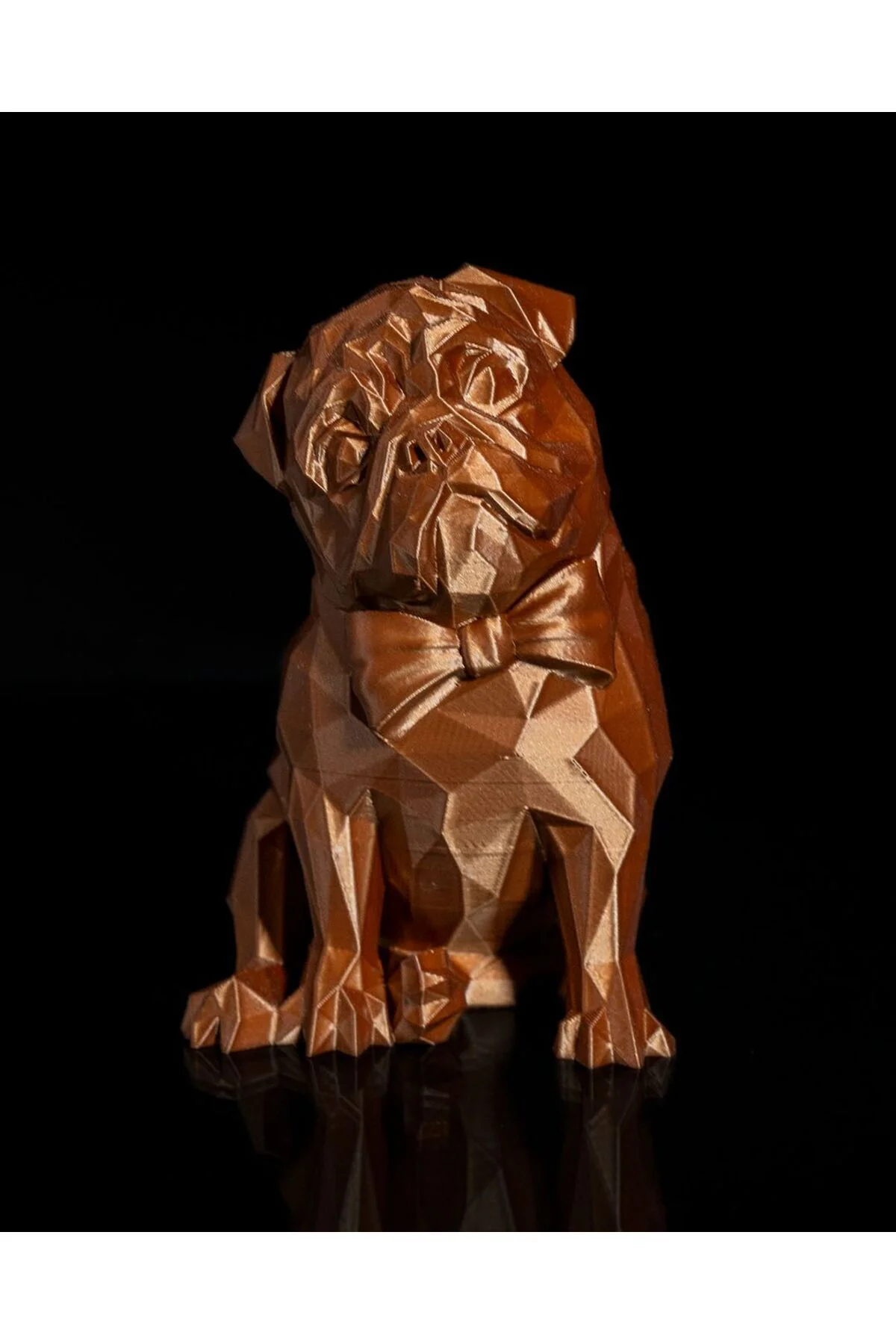 Köpek Pug Kahverengi Boyalı Figür 12 Cm